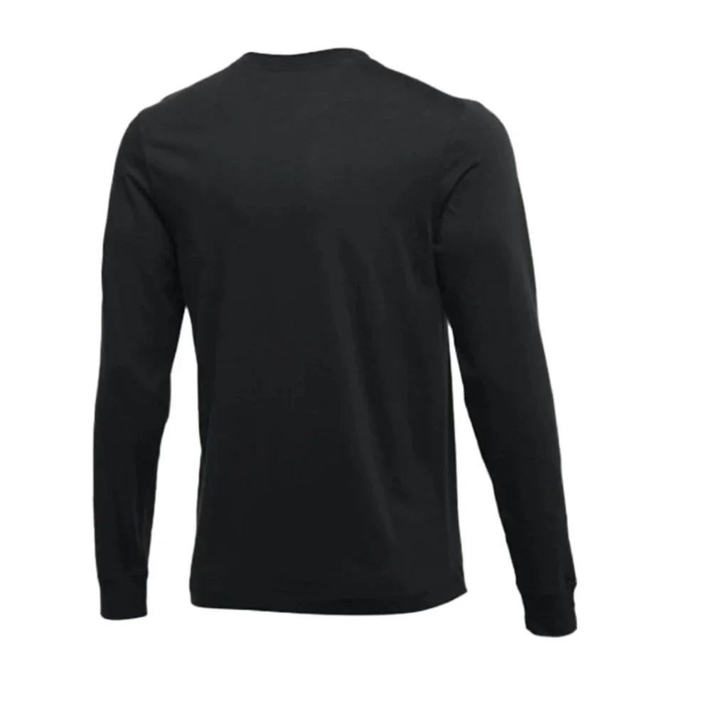 Nike Mens Core Long Sleeve Athletic Cut Cotton Crew T-shirt Black